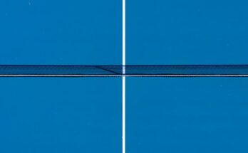 blue and white striped textile