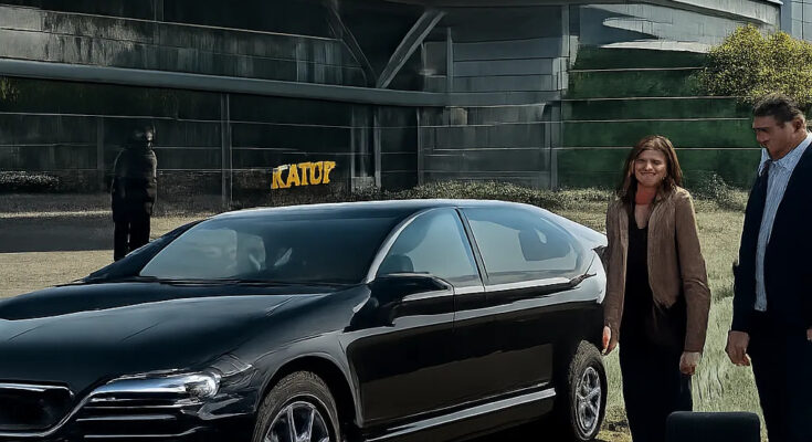 Illustration moderne d’un taxi premium à Massy pour les transferts vers Orly et la gare TGV. L’image évoque un trajet simple, confortable et fiable pour les voyageurs avec bagages.