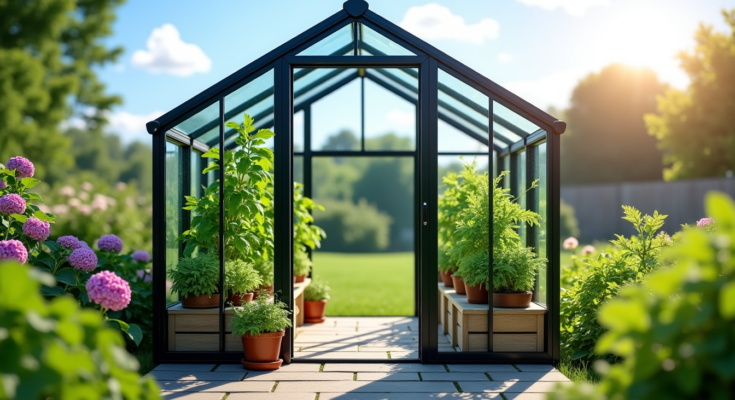 Serre de jardin, Verre trempé, Jardinage, Culture sous serre
